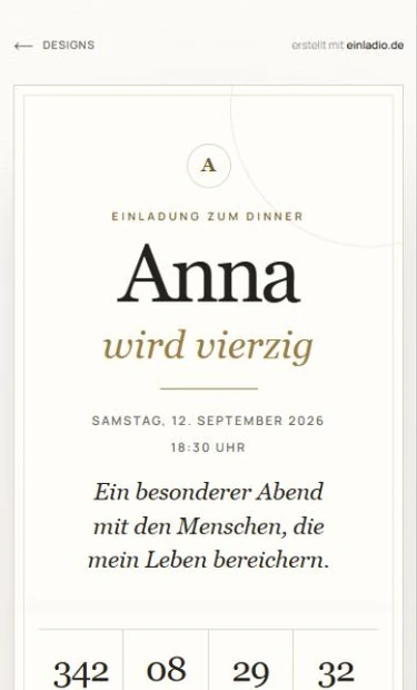 Aktuelle mobile Vorschau: Runder Geburtstag