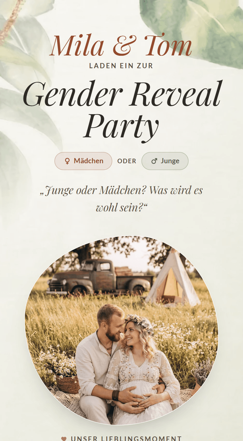 Gender Reveal Design Boho Style