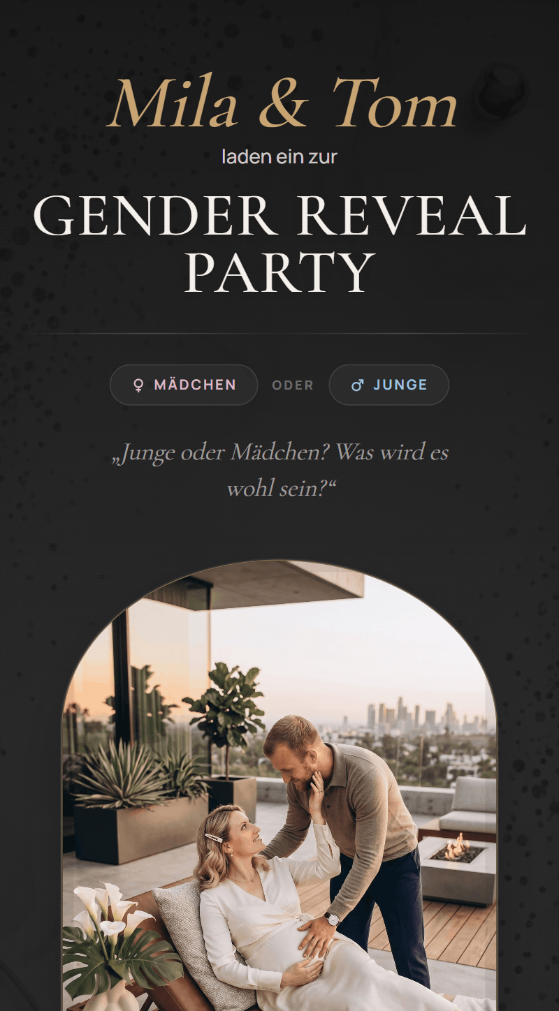 Gender Reveal Design Premium Modern